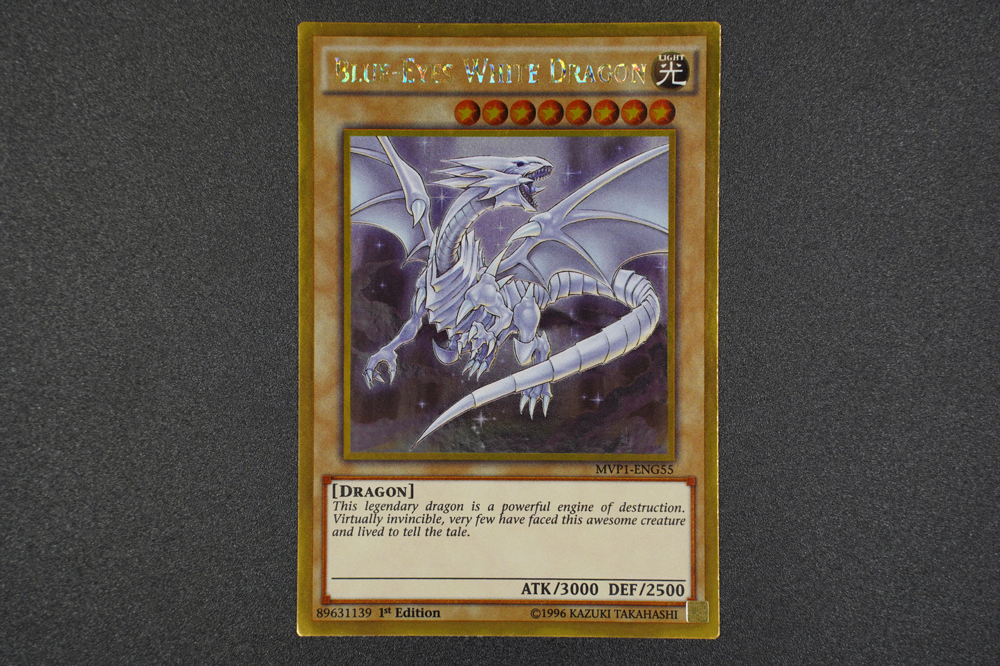 Yu-Gi-Oh- Blue-Eyes White Dragon MVP1-ENG55 Gold Rare 1st ED